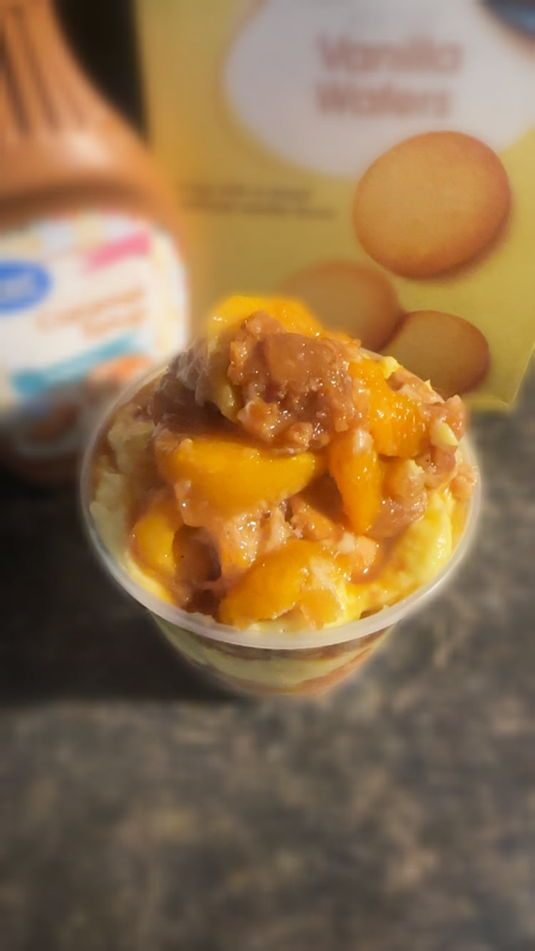 Peach Cobbler Pudding