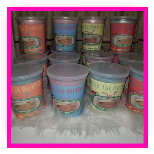 Customized Cotton Candy Tubs