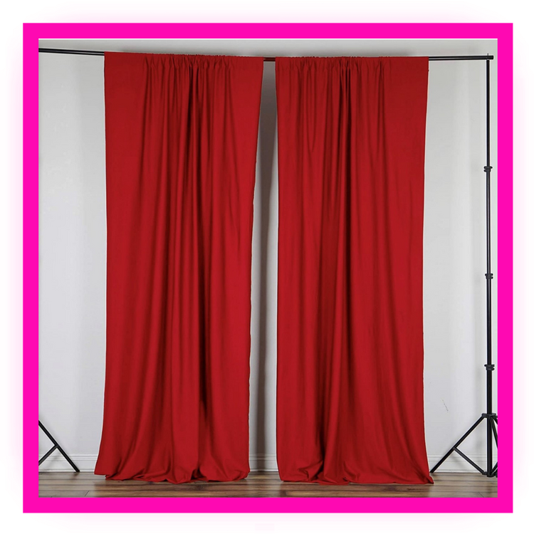 Backdrop Drape Stand (10ft x 10ft) with Curtains