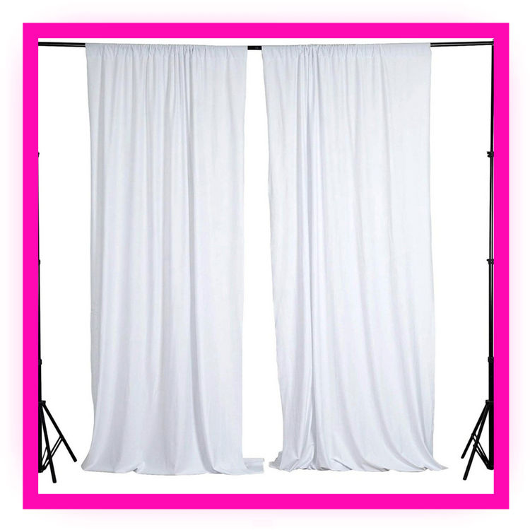 Backdrop Drape Stand (10ft x 10ft) with Curtains