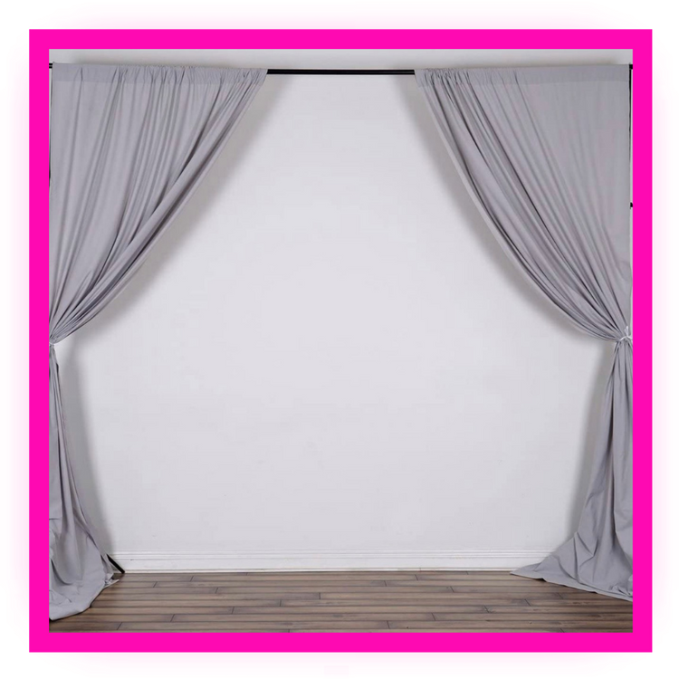 Backdrop Drape Stand (10ft x 10ft) with Curtains